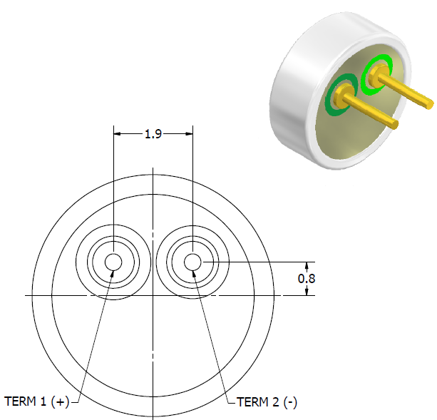PUI Audio Microphone drawing from datasheet